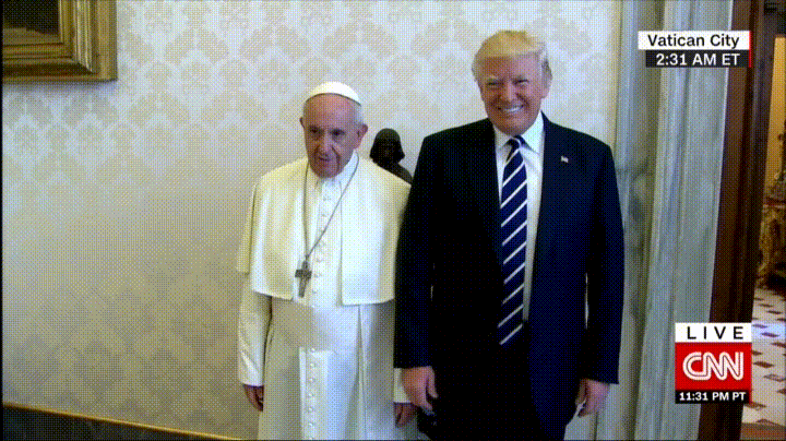 pope reacts on trump