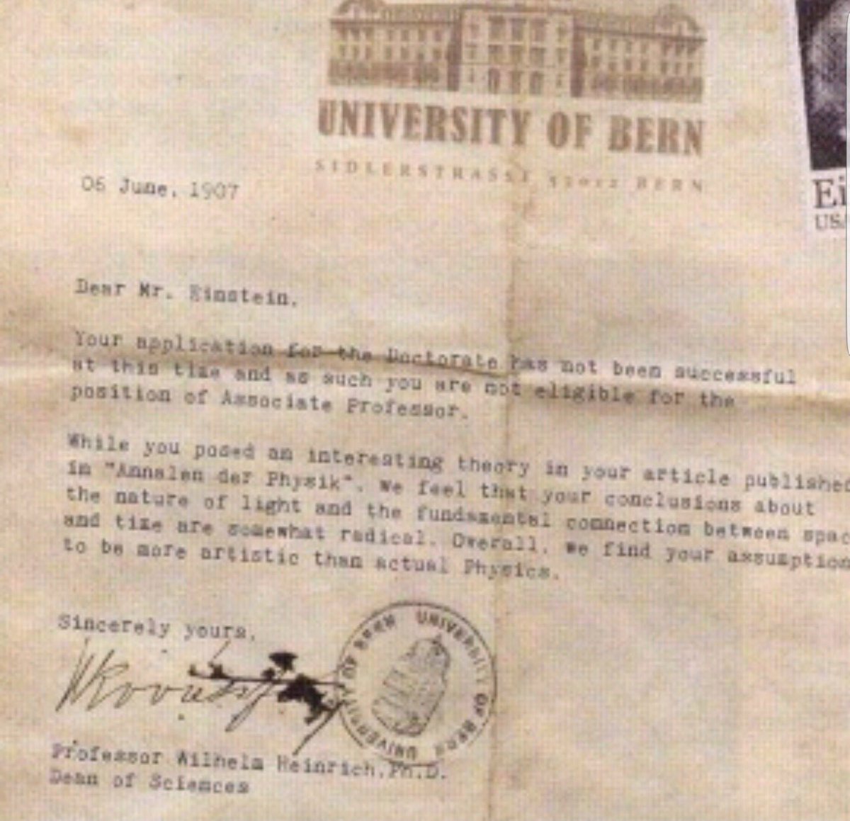 Einstein 06.June, 1907 | Die Einstein-Fälschung: http://www.unibe.ch/aktuell/uniaktuell/das_online_magazin_der_universitaet_bern/uniaktuell_ab_2015/rubriken/universitaet/die_einstein_faelschung/index_ger.html