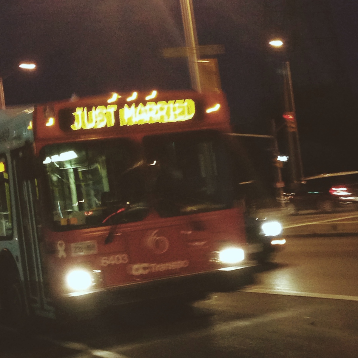 JUST MARRIED @bus