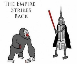 The Empire strikes back.