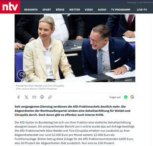 Mehraufwand vom Sprachrohr des Volkes. Preiset den Judas!