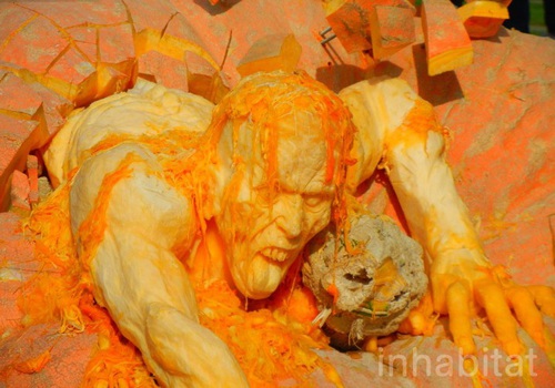 Guess What One Man Carved Into the World's Largest Pumpkin | Movie News | Movies.com